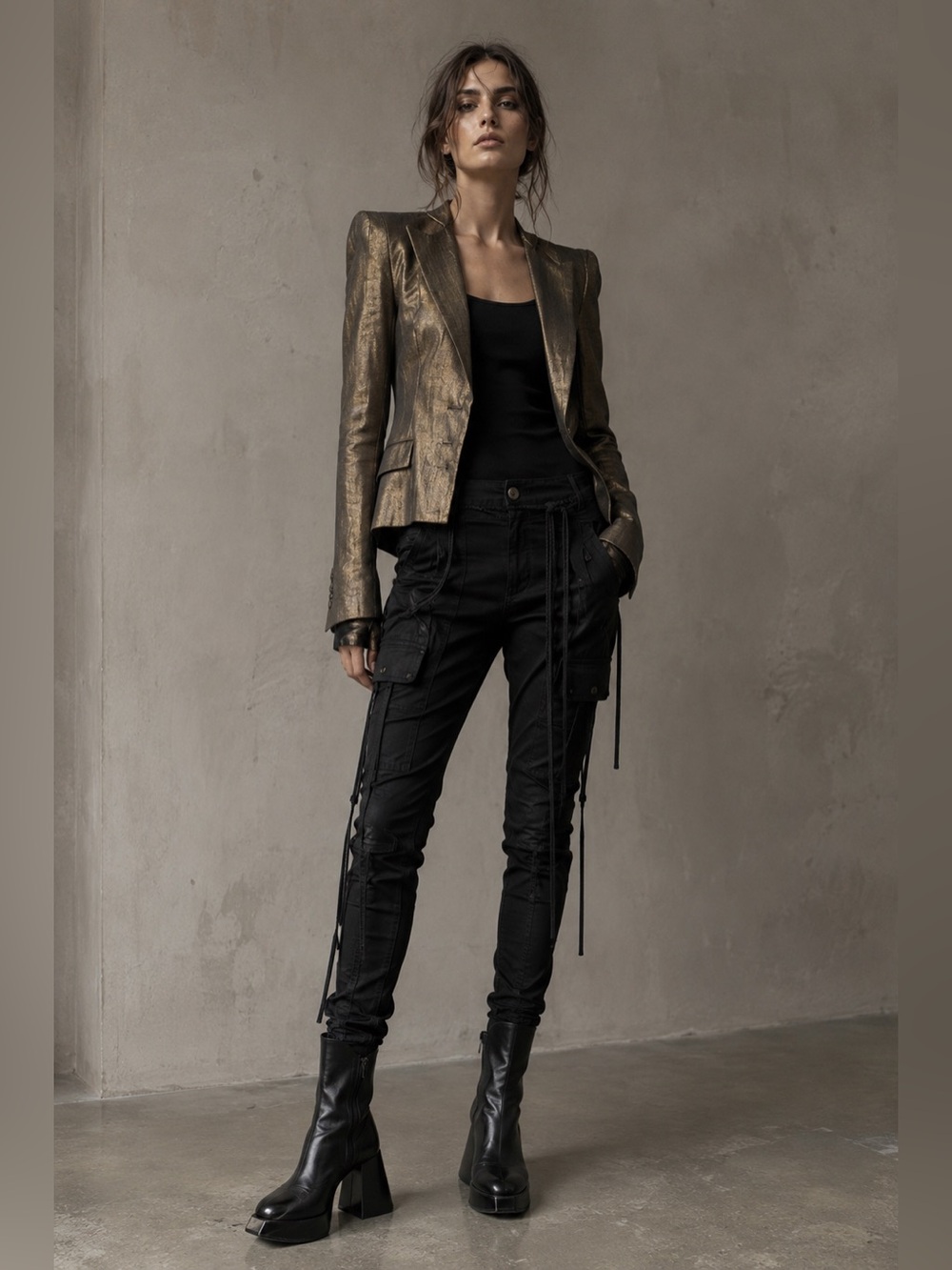 NWT MAAC LONDON Metallic Tuxedo Blazer